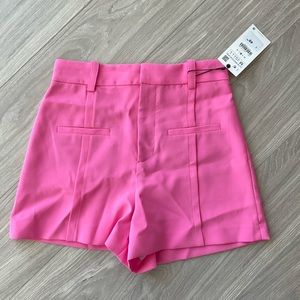 NWT - Zara High Waist Pink Dress Short